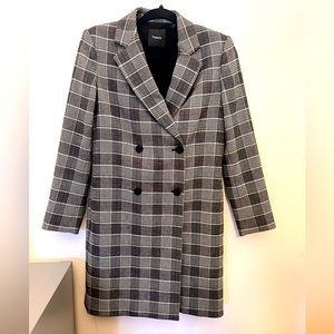 Theory City Plaid Coat